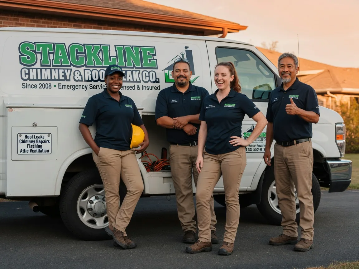 Chimney flashing repair company in Fayetteville, TX